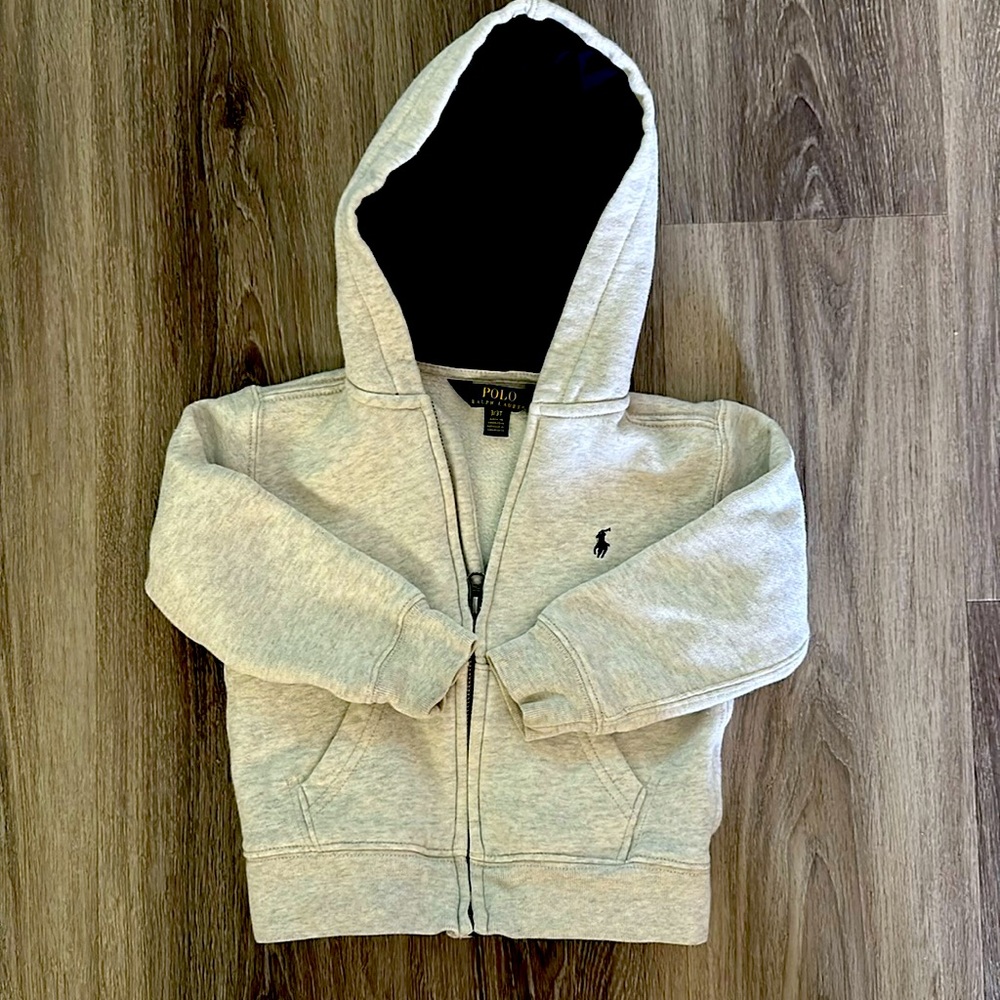 Toddler Boy Polo Sweatshirt Hoodie Size: 3T